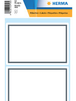 HERMA Etiquette cahier HERMA 5715 82x55mm cadre gris 12 pièces