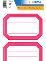 HERMA Etiquette cahier HERMA 5712 82x55mm bord rouge 12 pièces