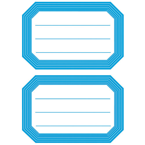 HERMA Etiquette cahier HERMA 5714 82x55mm bord bleu 12 pièces