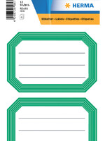 HERMA Etiquette cahier HERMA 5716 82x55mm bord vert 12 pièces