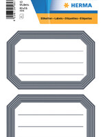 HERMA Etiquette cahier HERMA 5719 82x55mm bord gris 12 pièces