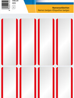 HERMA Etiquette HERMA 1902 54x19mm soie blanc/rouge 16 pièces