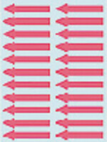HERMA Etiquette HERMA 4143 38x7mm flèches rouge 88 pièces