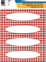 HERMA Etiket HERMA 3639 keuken ruit rood