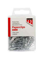Quantore Paperclip Quantore 30mm rond 100 stuks zilver