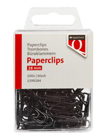 Quantore Paperclip Quantore 28mm 100 stuks zwart