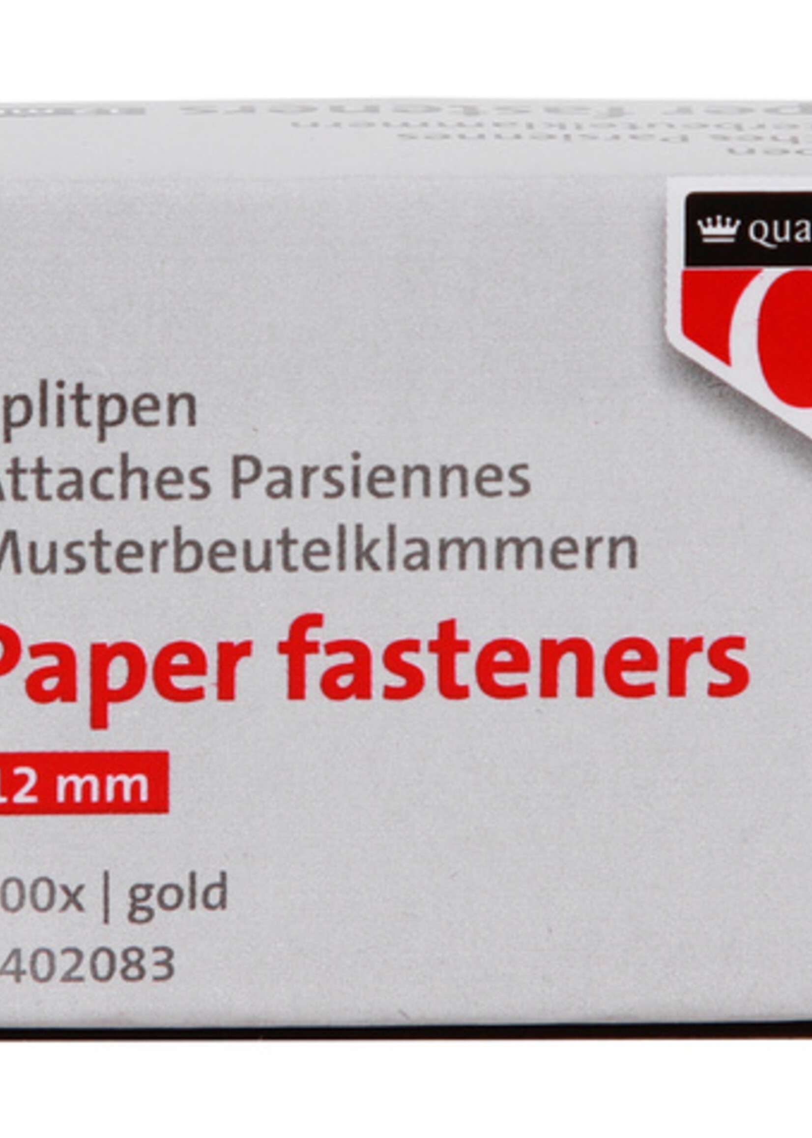 Quantore Attache parisienne Quantore 12-14mm doré 100 pièces