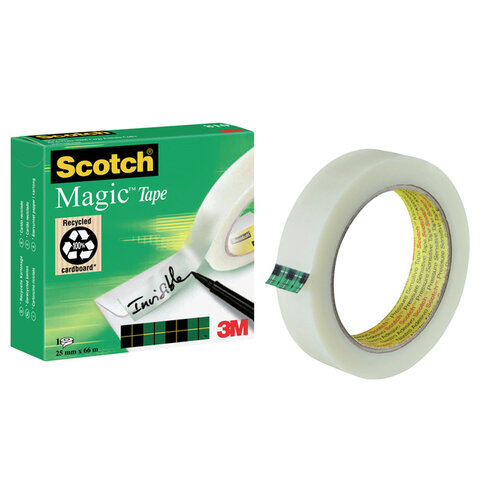 Scotch Ruban adhésif invisible Scotch Magic 810 25mmx66m