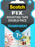 Scotch Dubbelzijdig plakband Scotch Transparant 19mmX1.5m