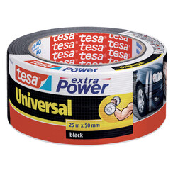 Plakband Tesa 50mmx25m extra Power zwart