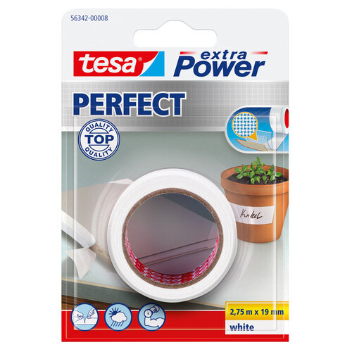 Tesa Reparatietape Tesa 56342 perfect 19mmx2,75m wit