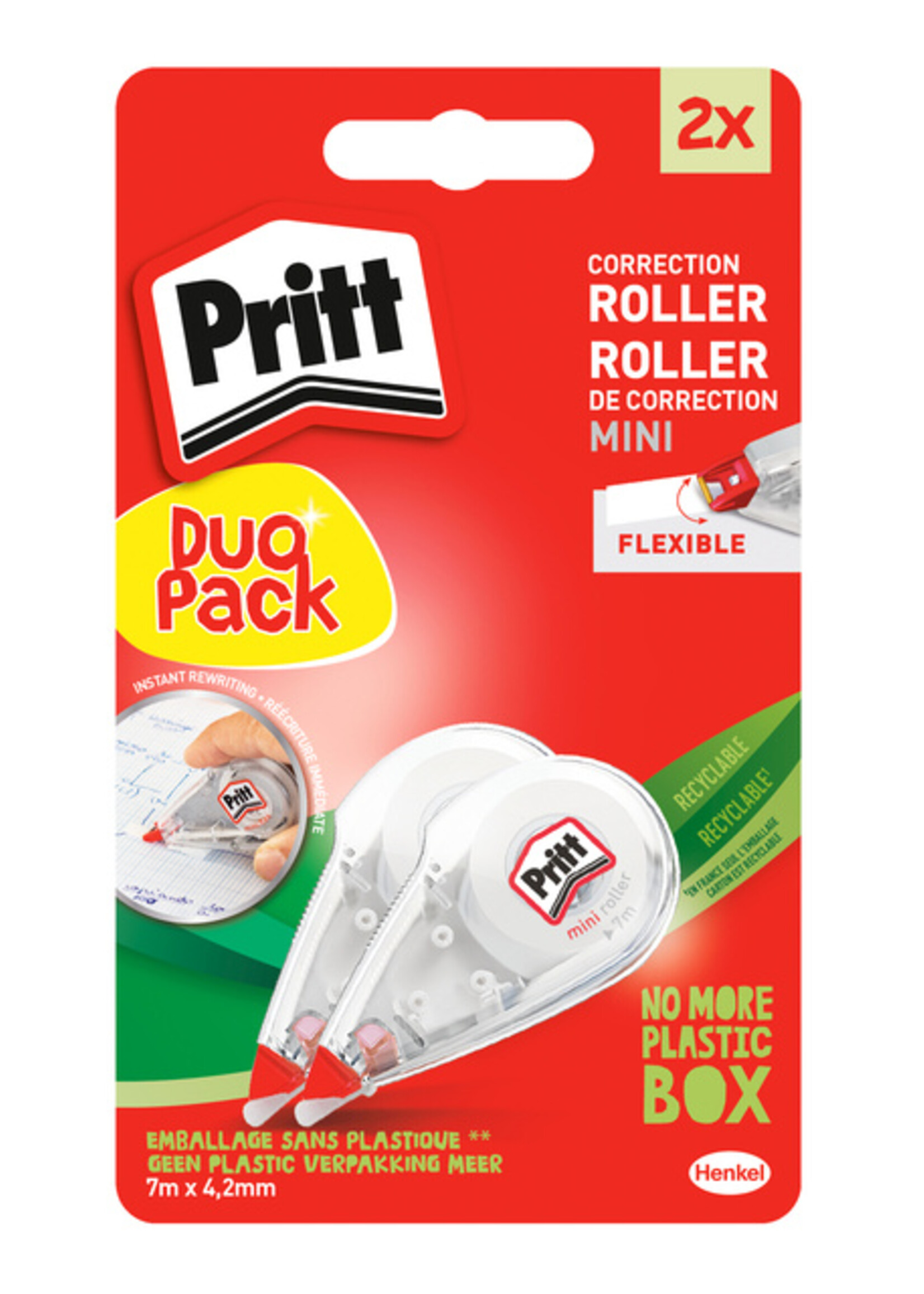 Pritt Correctieroller Pritt mini flex 4.2mmx7m blister à 2 stuks