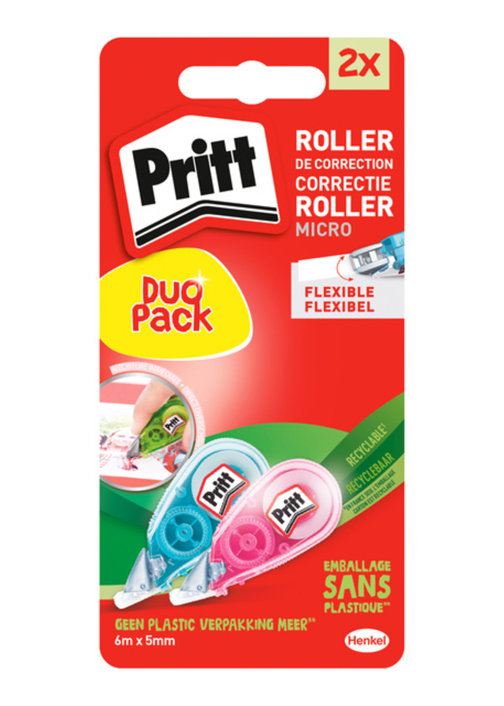Pritt Correctieroller Pritt 5mmx6m micro flex blister 2e halve prijs