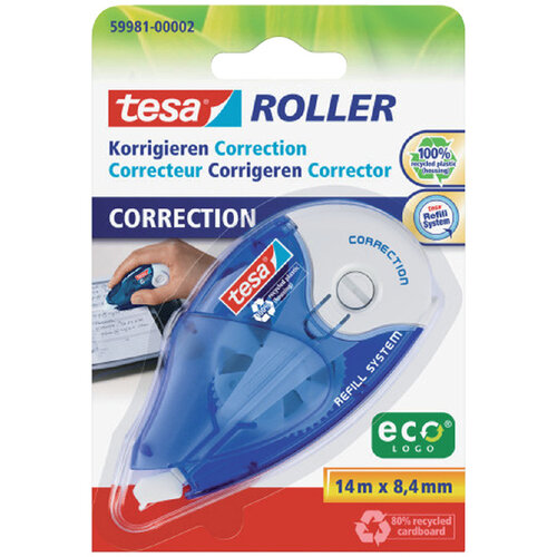 Tesa Correctieroller Tesa 8.4mmx14m ecoLogo navulbaar op blister