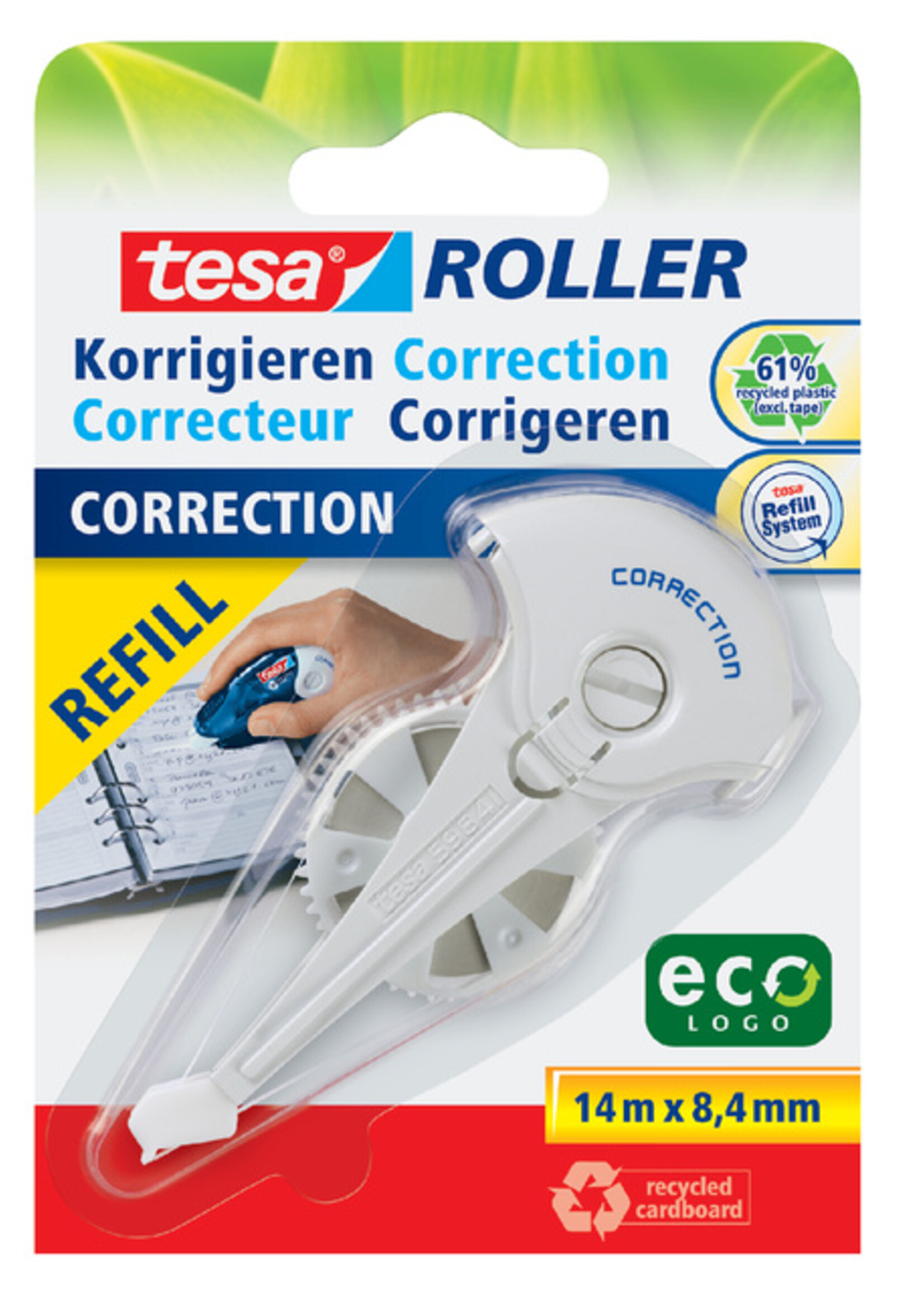 Tesa Correctierollervulling Tesa ecoLogo 8.4mmx14m eco  op blister