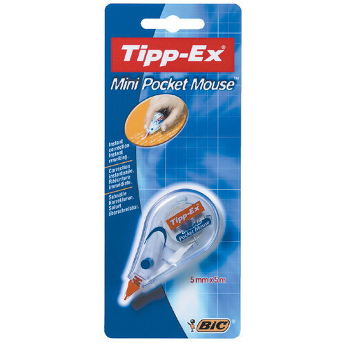 Tipp-ex Correctieroller Tipp-ex mini pocket mouse 5mmx5m blister à 1 stuk