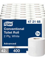 Tork Papier toilette Tork T4 Advanced 472168 2 épaisseurs 400 feuilles blanc