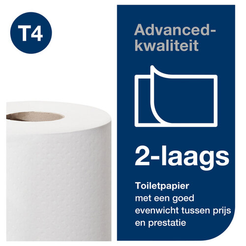 Tork Toiletpapier Tork T4 advanced 2-laags 400vel wit 472168