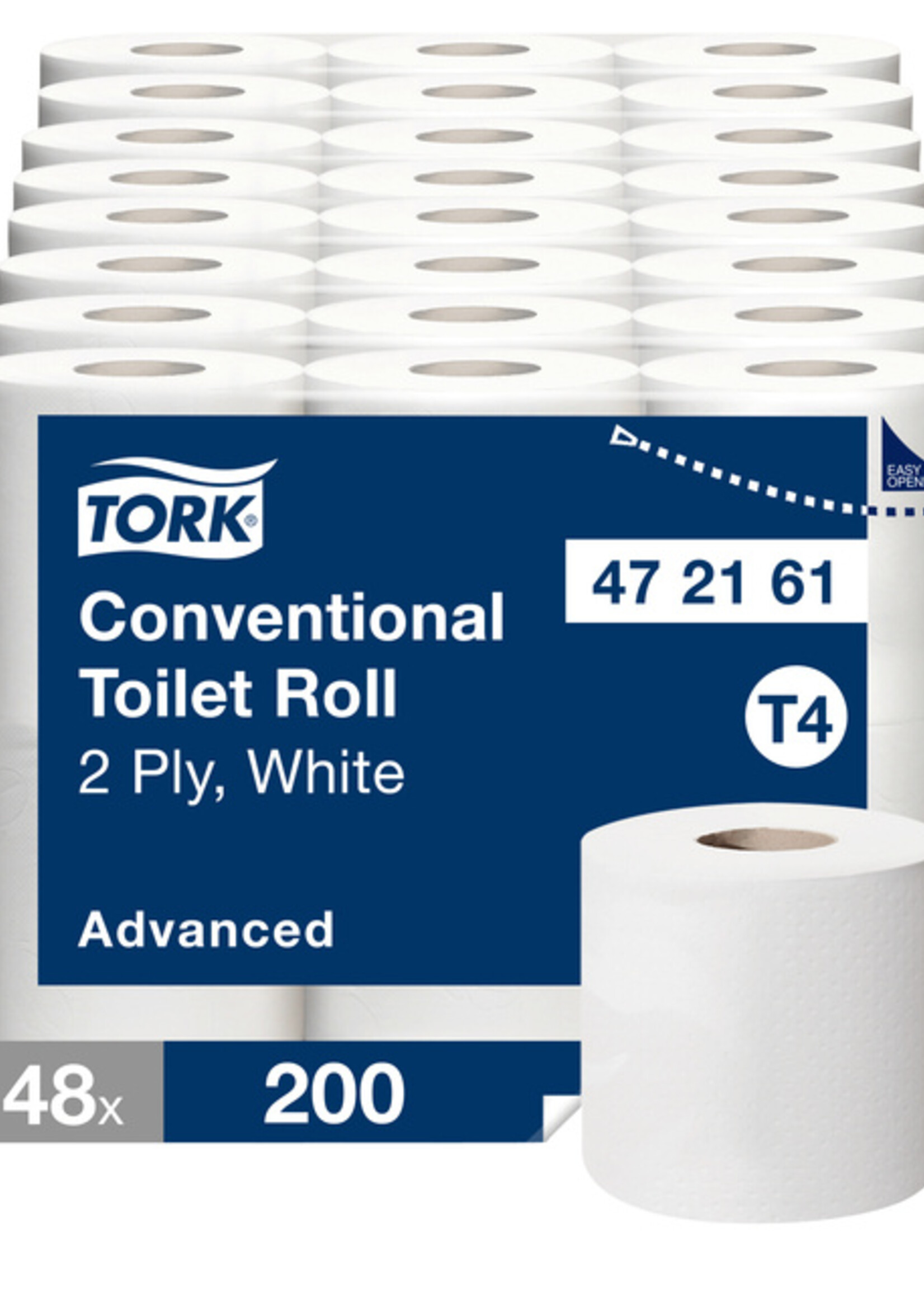 Tork Papier toilette Tork T4 Advanced 472161 2 épaisseurs 200 feuilles blanc