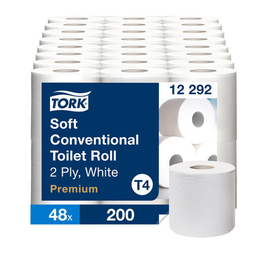 Tork Papier toilette Tork T4 Premium 12292 2 épaisseurs 200 feuilles blanc