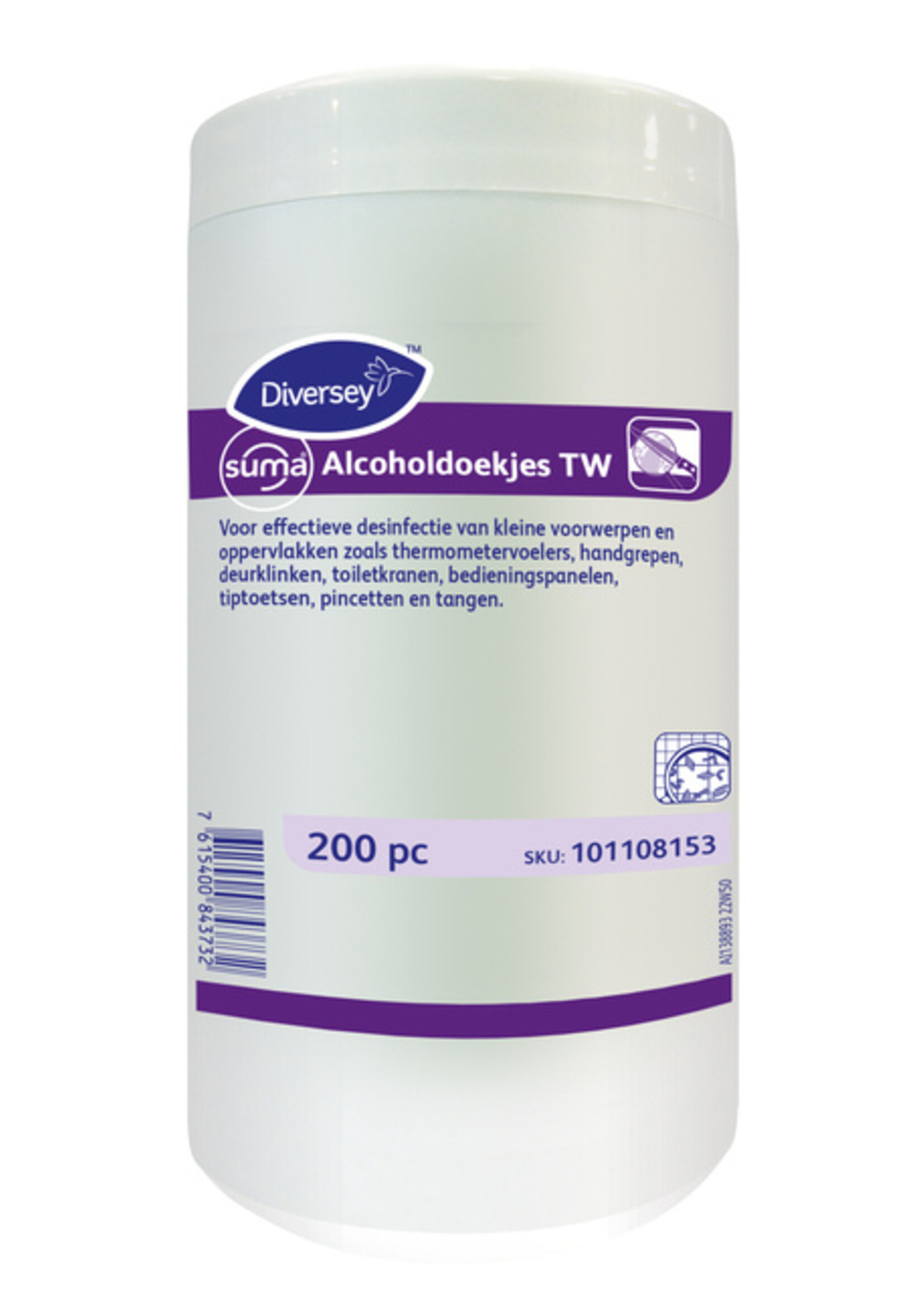 Diversey Desinfectiedoekjes Suma o.b.v. alcohol TW 200 stuks