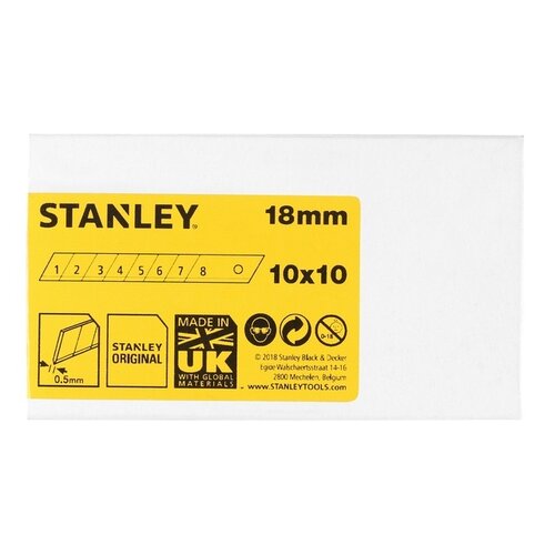 Stanley Afbreekmesjes Stanley 18mm 10 stuks x 10