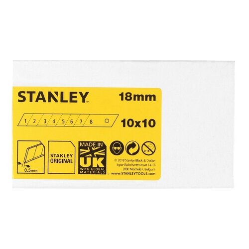 Stanley Lame sécable Stanley 18mm 10x 10 pièces