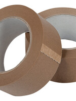 IEZZY Verpakkingstape IEZZY papier 50mm x 50 meter 80p gerecycled papier bruin