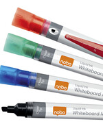 Nobo Viltstift Nobo whiteboard Liquid ink schuin assorti 4mm 4st