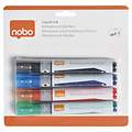 Nobo Marqueur tableau blanc Nobo Liquid biseau 4mm noir 4 pièces