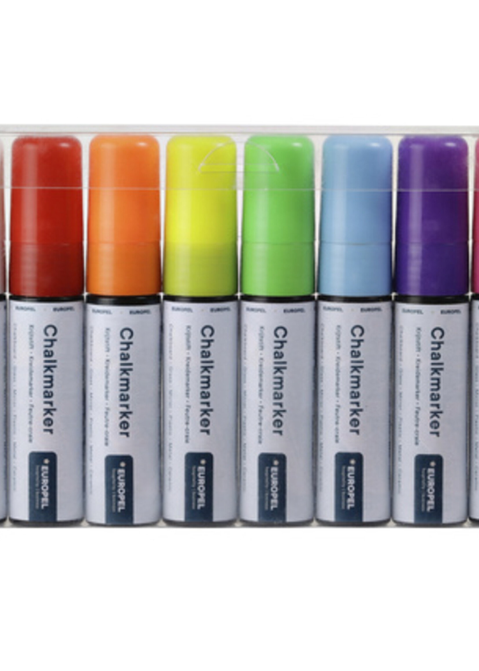 Europel Krijtstift Europel 15mm assorti etui 8 stuks