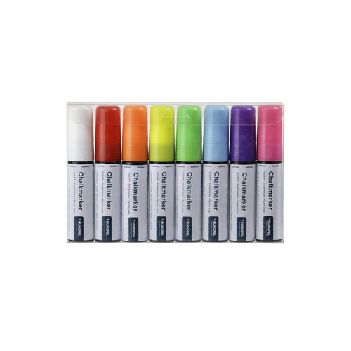 Europel Krijtstift Europel 15mm assorti etui 8 stuks