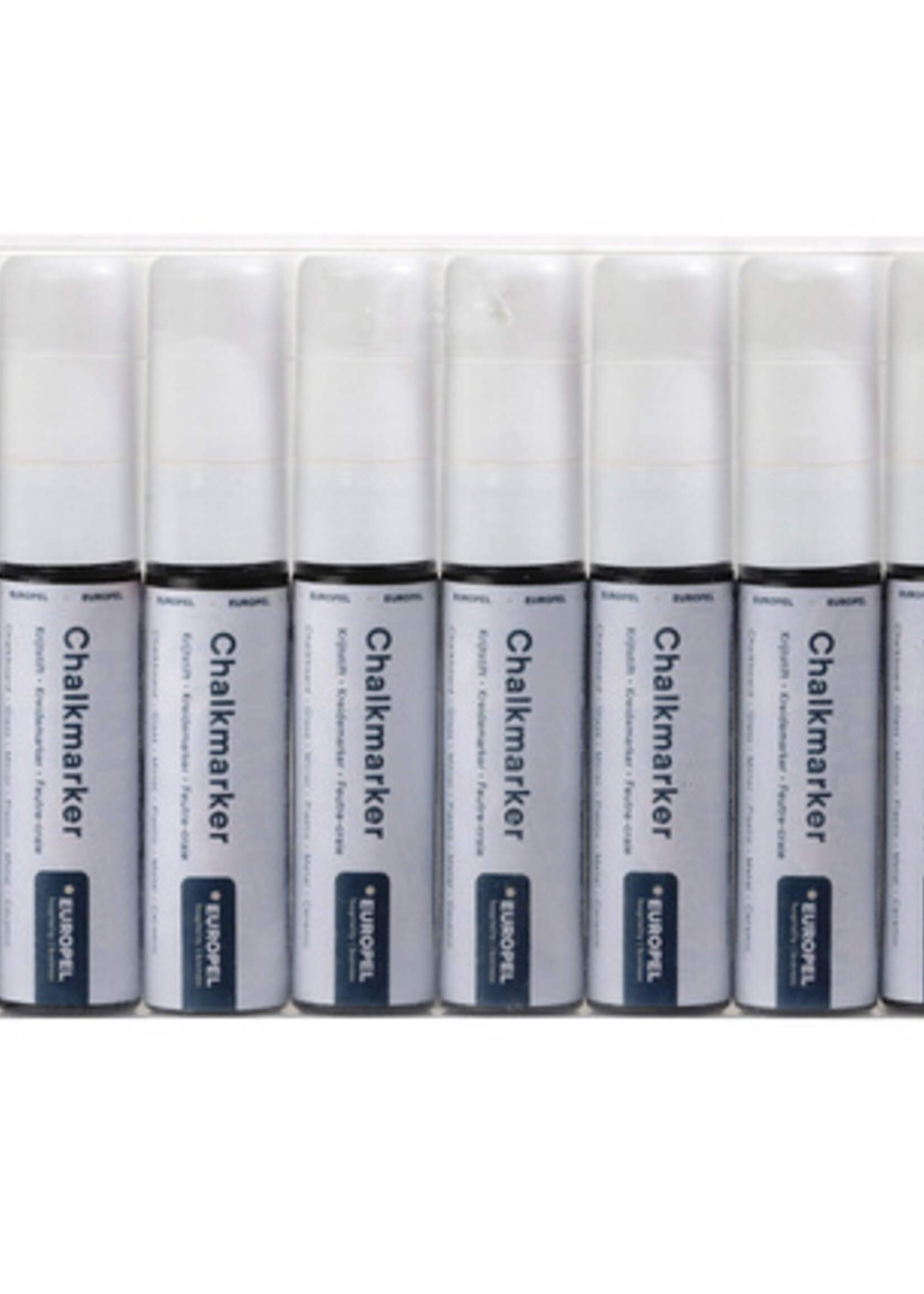 Europel Krijtstift Europel 15mm wit etui 8 stuks