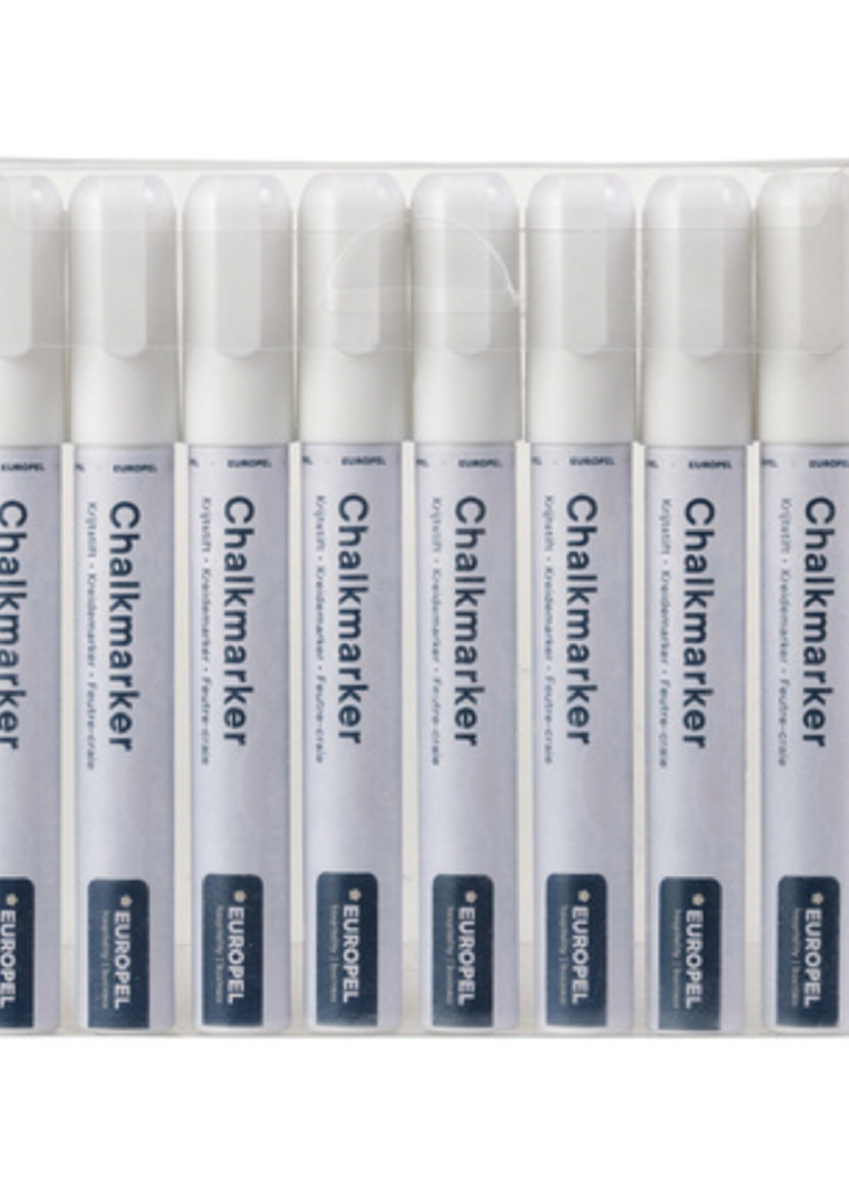 Europel Krijtstift Europel 6mm wit etui 8 stuks