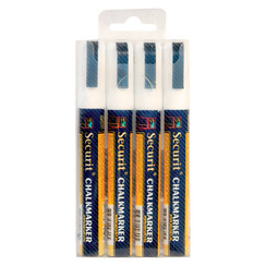 Feutre-craie Securit SMA-510 biseau blanc 2-6mm étui 4pcs