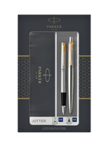 Parker Stylo bille et stylo plume Parker Jotter Stainless Steel GT Medium