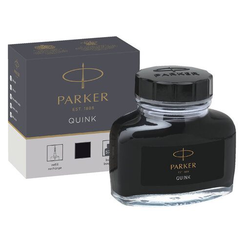 Parker Vulpeninkt Parker Quink permanent 57ml zwart