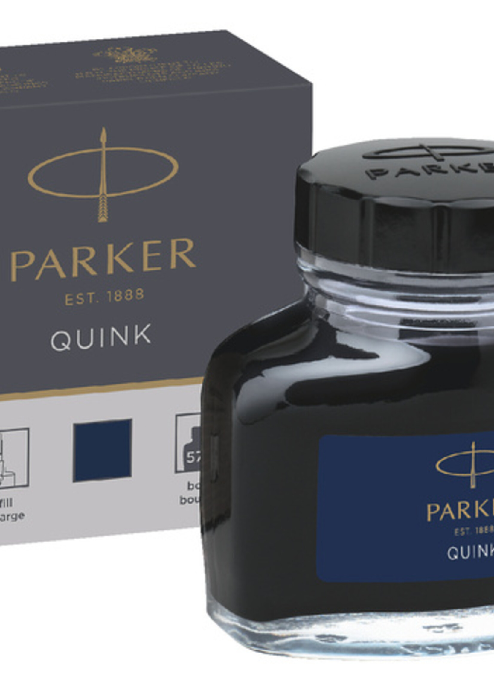 Parker Vulpeninkt Parker Quink permanent 57ml blauw/zwart