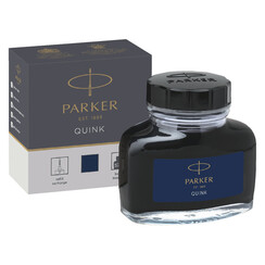 Encre pour stylo plume Parker Quink bleu/noir 57ml
