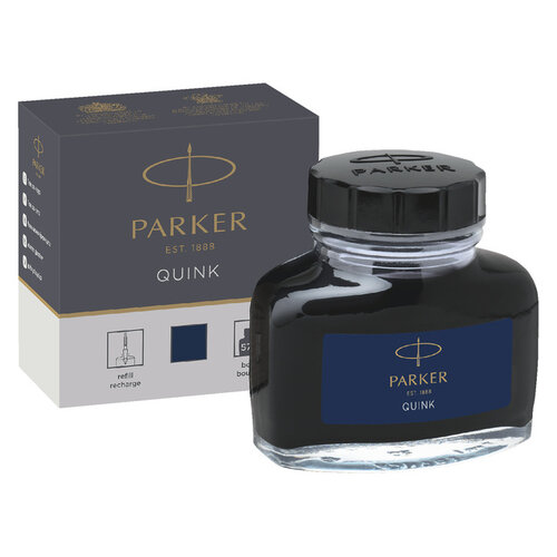 Parker Vulpeninkt Parker Quink permanent 57ml blauw/zwart