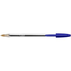 Stylo bille BIC Cristal Medium bleu boîte transparente