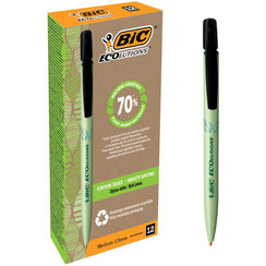 Stylo bille BIC Ecolutions Media Bio-based Medium noir