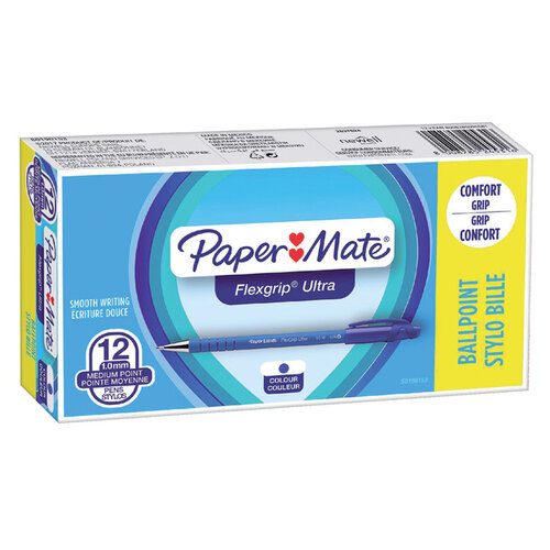 Paper Mate Balpen Paper Mate Flexgrip Stick blauw medium