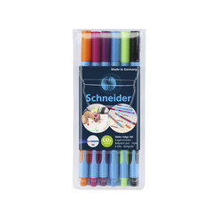 Stylo bille Schneider Slider Edge XB étui de 6 couleurs