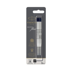 Recharge stylo bille Parker Quinkflow noir 0,7mm blister 3 pièces