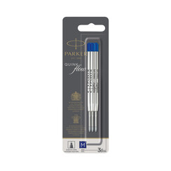 Recharge stylo bille Parker Quinkflow bleu 0,7mm blister 3 pièces