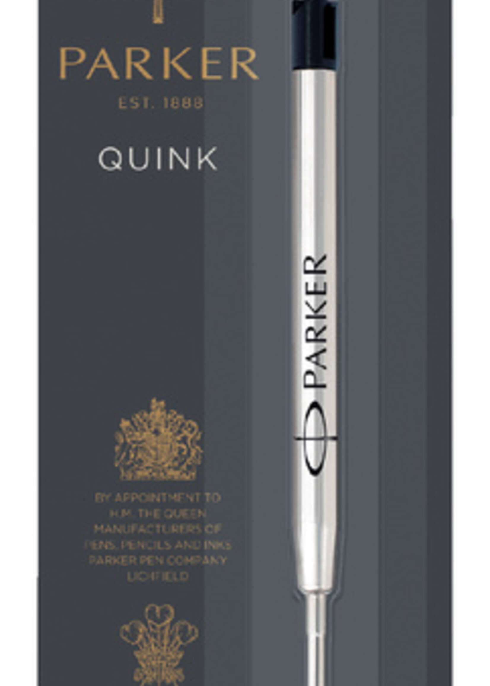 Parker Balpenvulling Parker Quink zwart breed op blister