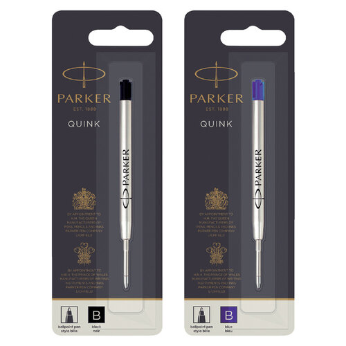 Parker Balpenvulling Parker Quink zwart breed op blister