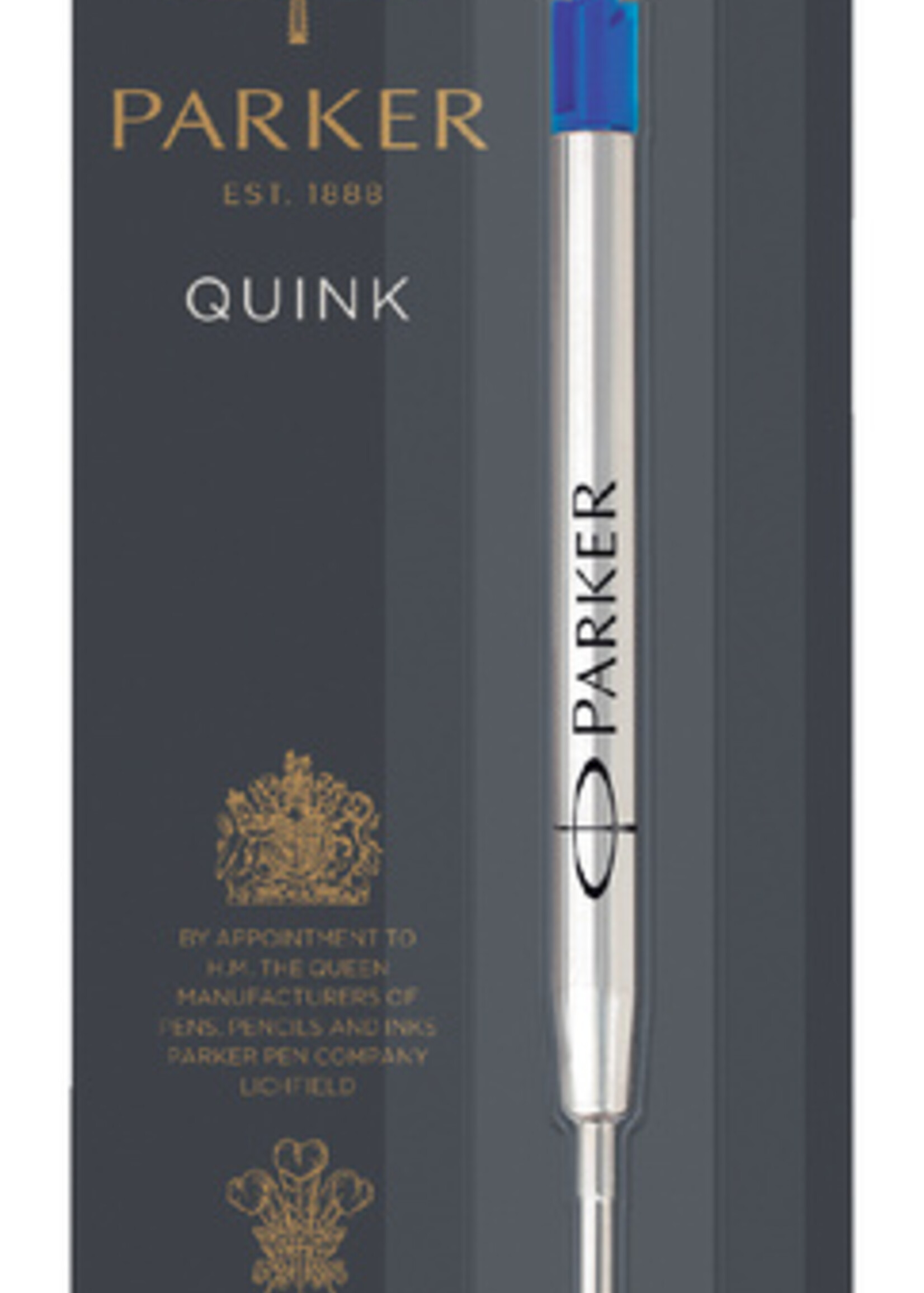 Parker Balpenvulling Parker Quink blauw breed op blister