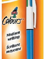 Bic Stylo bille BIC 4 couleurs Medium bleu clair blister 1 pièce
